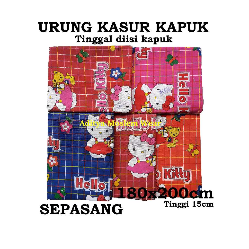 URUNG KASUR KAPUK NO 1 SEPASANG UKURAN 180X200 / SARUNG KASUR ISI KAPUK KULIT KASUR KAPUK KATUN