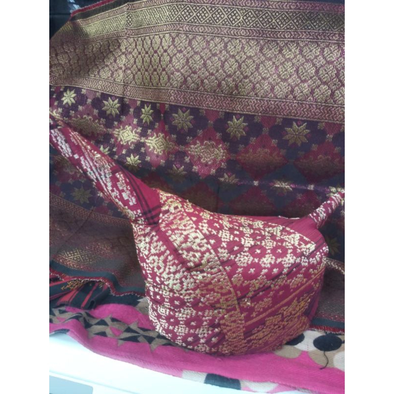 Peci tapis adat lampung songket asli peci gajah minung