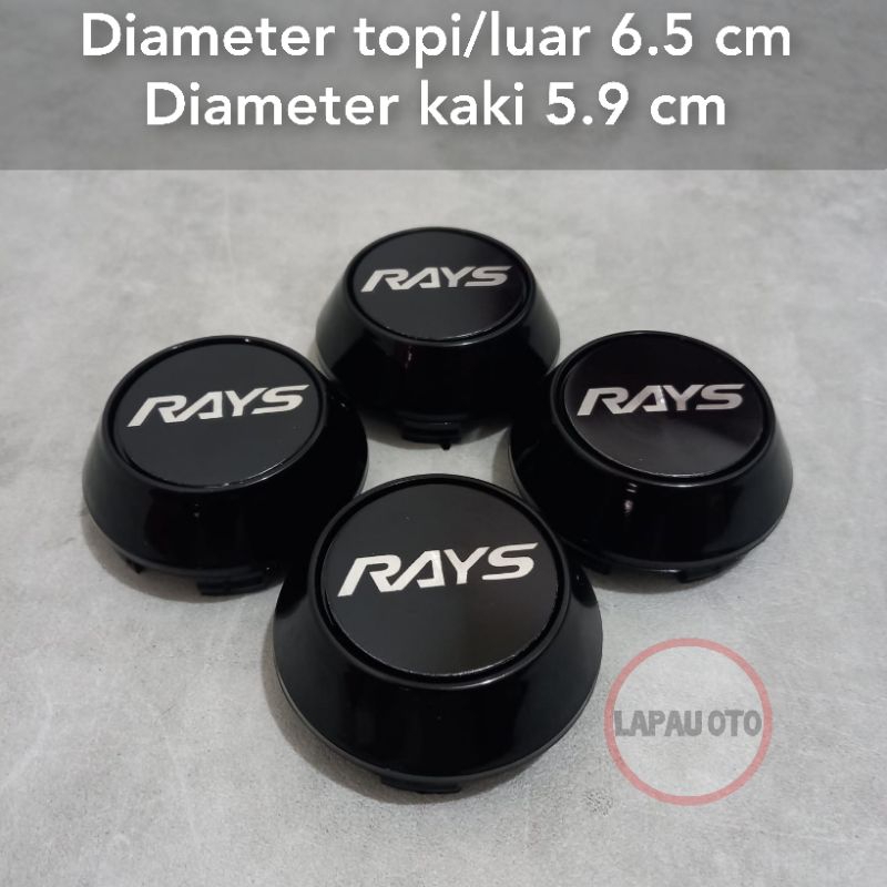 dop velg racing variasi rays 6.5 cm kerucut harga 4 pcs