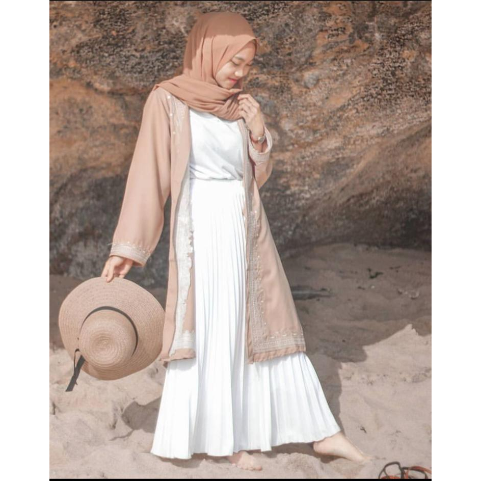Rok Plisket Rok Putih Rok plisket Putih Rok Plisket Pakai Furing