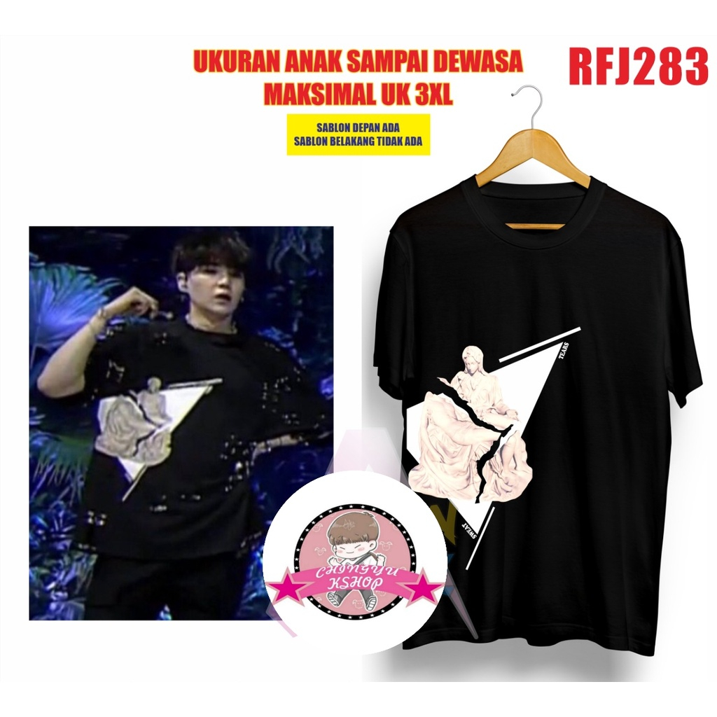 (RFJ283) Baju Kaos Bts Suga Min Yoongi Patung