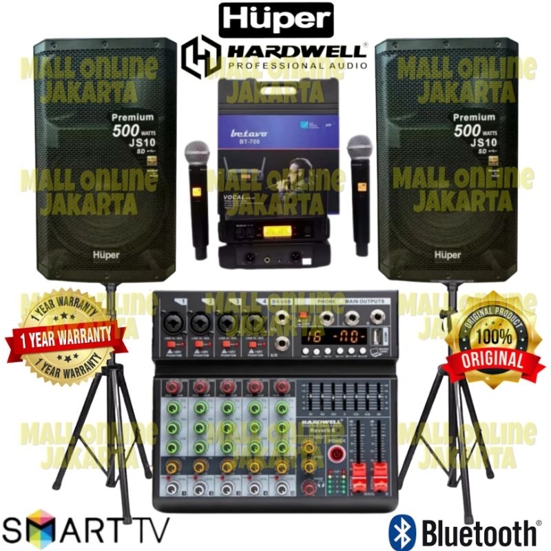 Paket Speaker Aktif hupper 15 inch Js10 sound system outdoor indoor lapangan