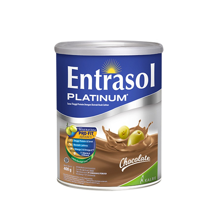 

Entrasol Platinum Cokelat / Vanila - 400 gr - Membantu Memenuhi Kebutuhan Nutrisi Usia Lanjut