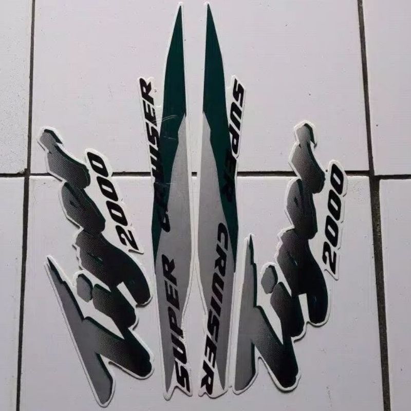 stripping sticker lis motor standar honda Tiger tahun 2000 silver hitam