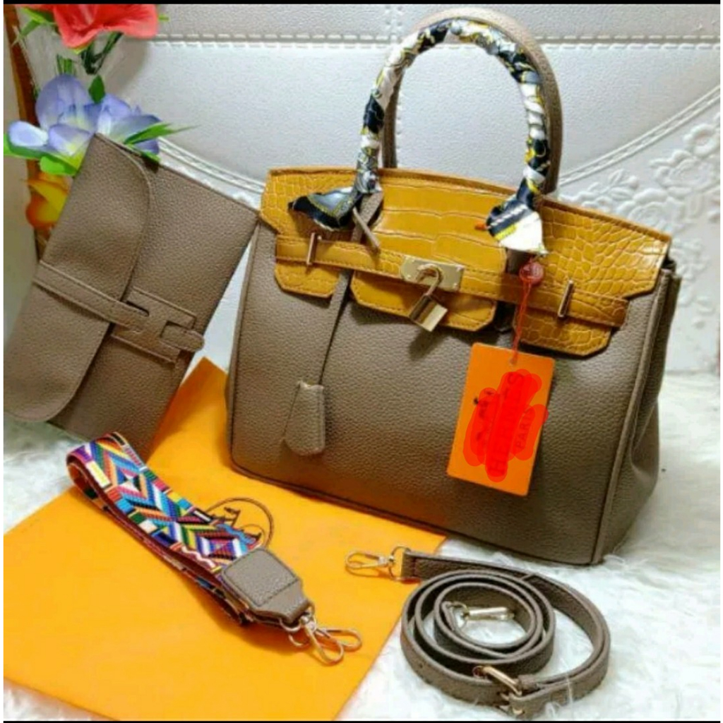 Tas Wanita Bermerk Mewah Import Tas Artis Bahan Togo Croco Kekinian Untuk Kondangan Pengajian Arisan