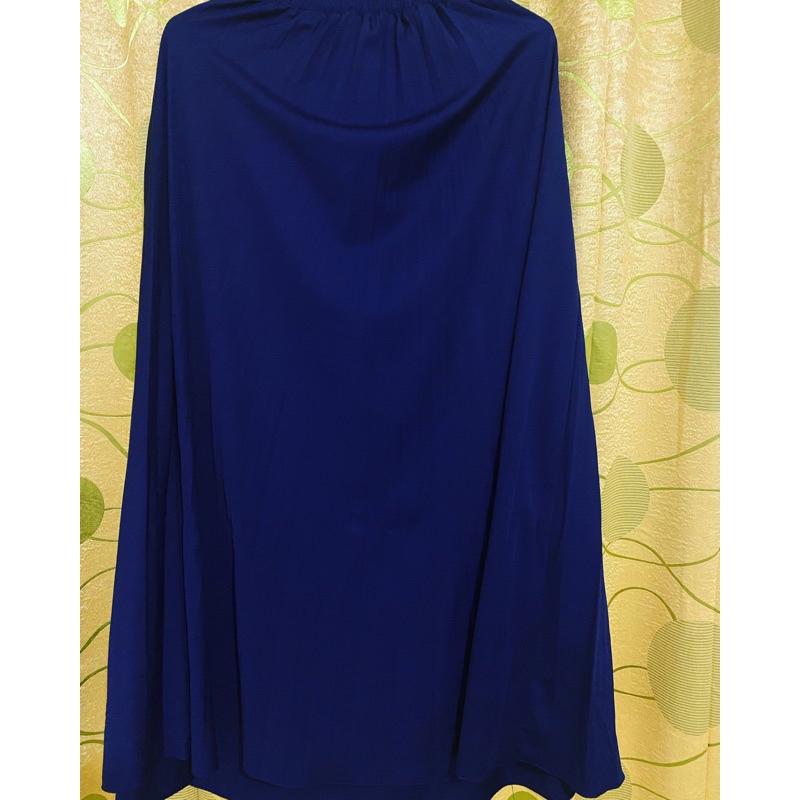 rok plisket biru dongker