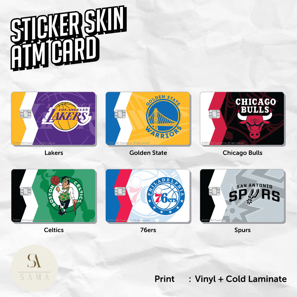 

NBA Club Series - Sticker Card Skin - Vinyl ATM Debit, Credit, Emoney, Flazz, Kartu Akses Stiker