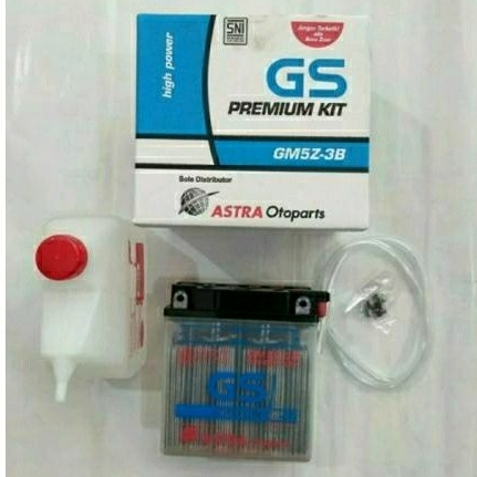Accu Basah GS GM5Z-3B Accu Basah Motor Supra Grand Vega Mio carbu