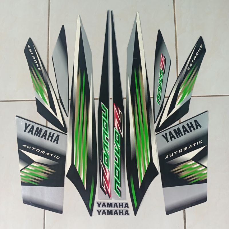 Stiker Striping nouvo z 2004 Silver hijau