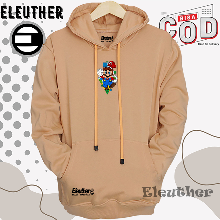 [COD] Hoodie Sweater Jaket Pria Wanita Original Eleuther Quality Premium Warna Coksu Motif Sablon Si