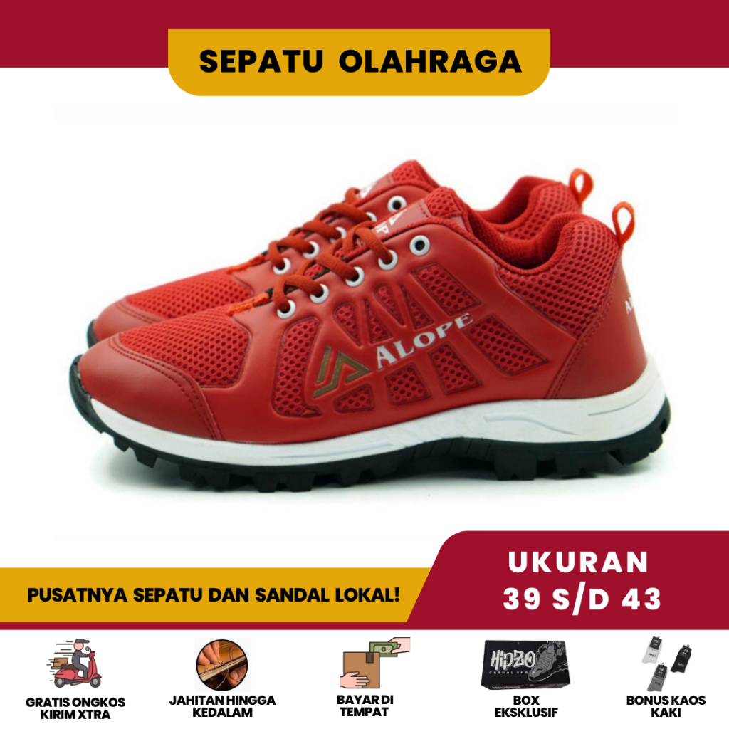 Palapa Sepatu Sport Olahraga Alope F 08 F08 Running Pria Wanita Cewek Cowok Sporty Runing Lari Joggi