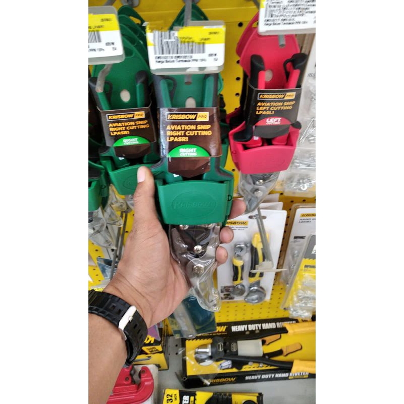 gunting seng krisbow / gunting baja ringan krisbow 10in gunting krisbow hijau
