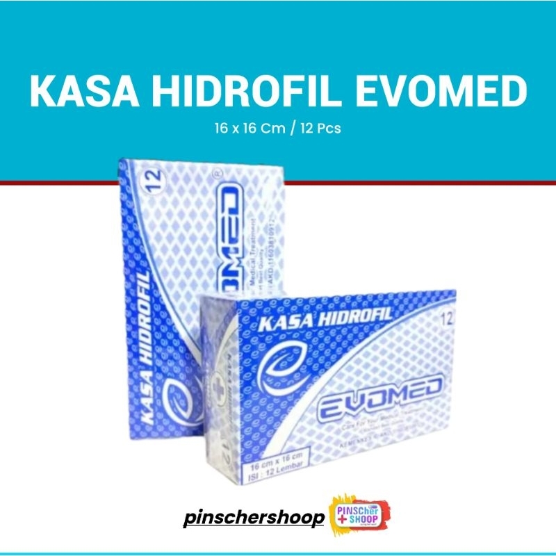 Kasa Hidrofil 16 x 16 Cm Evomed Kasa Kotak Hidrophile Verban / Box P3