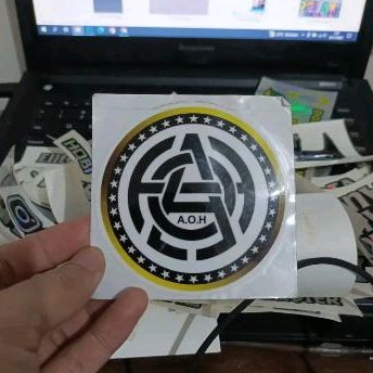 stiker logo custom tanpa hologram