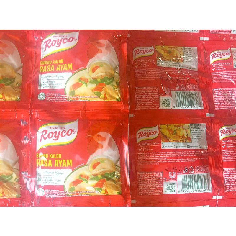 

ROYCO Bumbu Kaldu Rasa Ayam| Per Renceng Gantung 9 gr x 12 sachet