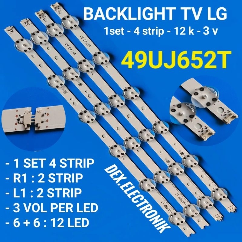 BACKLIGHT TV LG 49UJ652T BACKLIGHT TV LED LG 49IN 49UJ652