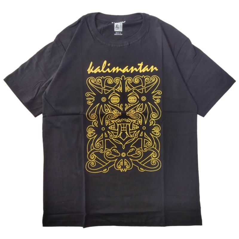 Baju Kaos Dayak Kalimantan - Hitam