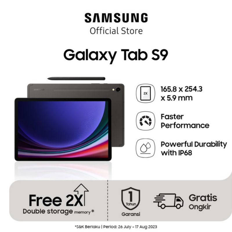 Samsung Tab S9 Ram 12-256 Gb