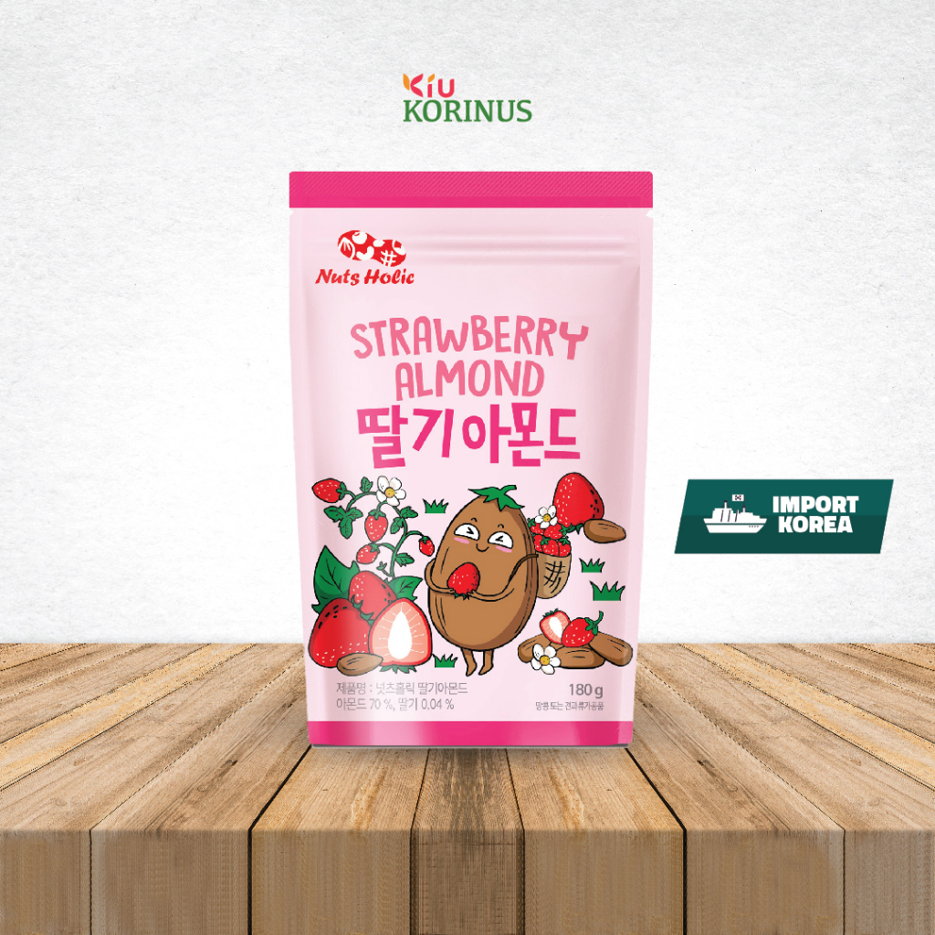 

Nuts Holic Strawberry Almond 180gr / Kacang Almond Rasa Stroberi