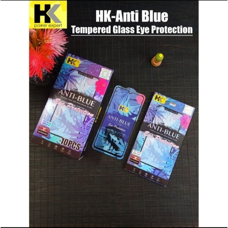 HK TG Tempered Glass Full Screen Anti Blue ALL TYPE, iPhone / Samsung / Oppo / Vivo / Realme / Redmi