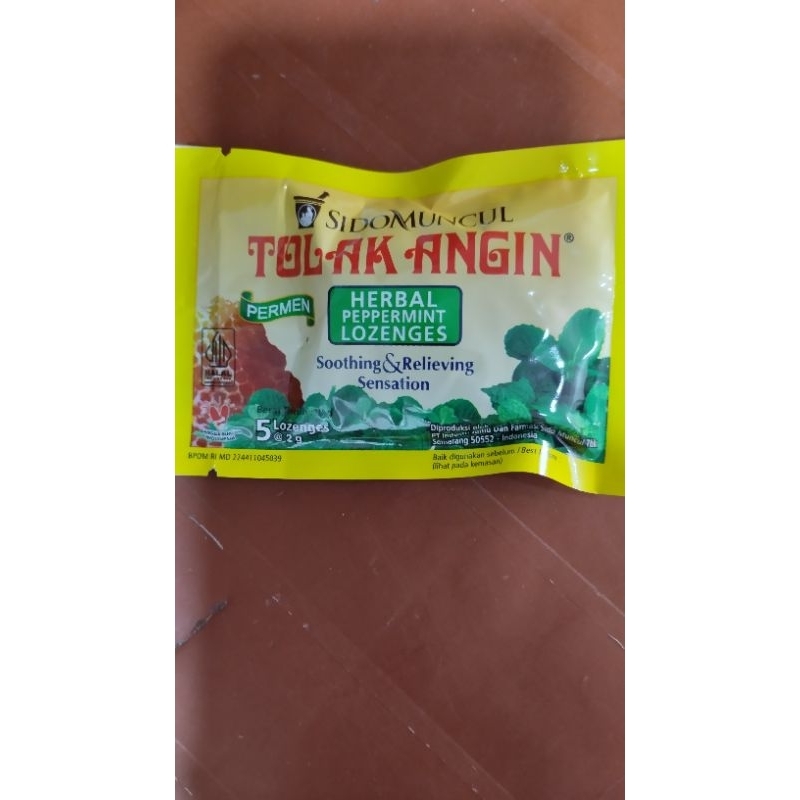 

Permen Tolak Angin Herbal Sachet/Untuk Melegakan tenggorokan