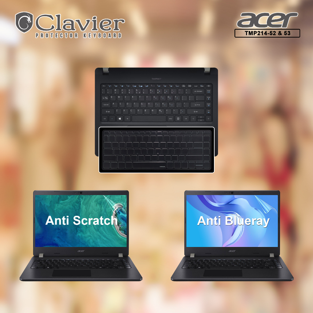 Cover Keyboard Screen Protector Garskin Laptop Anti Gores Kompatibel untuk Acer TravelMate P2 P214 T