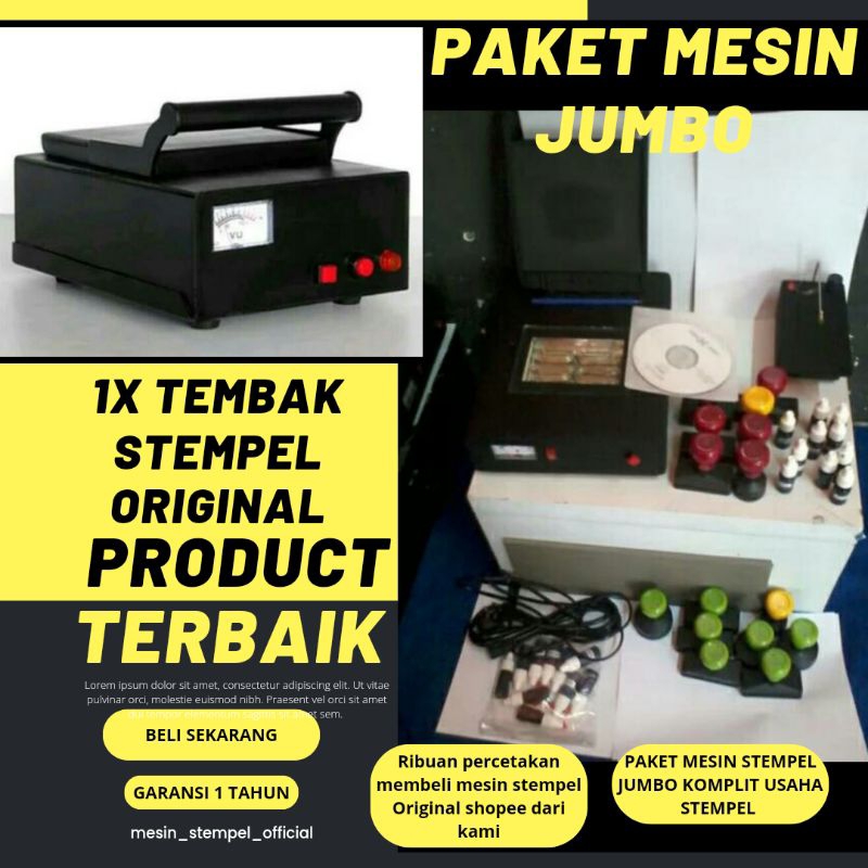 PAKET NO.1 TERBAIK JUMBO MESIN STEMPEL KOMPLIT Kwalitas > IMPORT mesin stempel flash masin stempel o