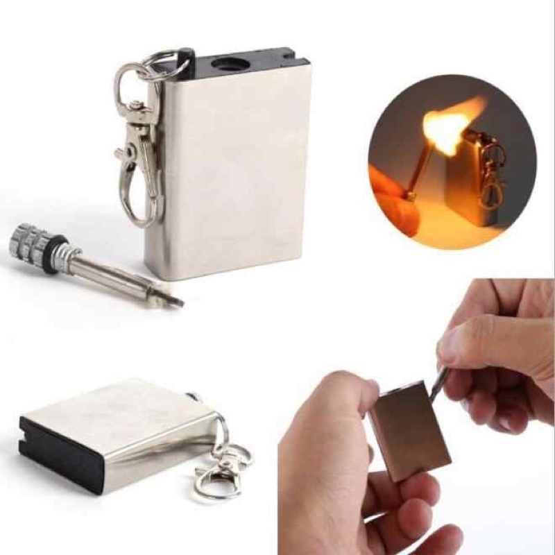 Korek Api Lighter Mancis Minyak Model Gantungan Kunci Survival SH N21