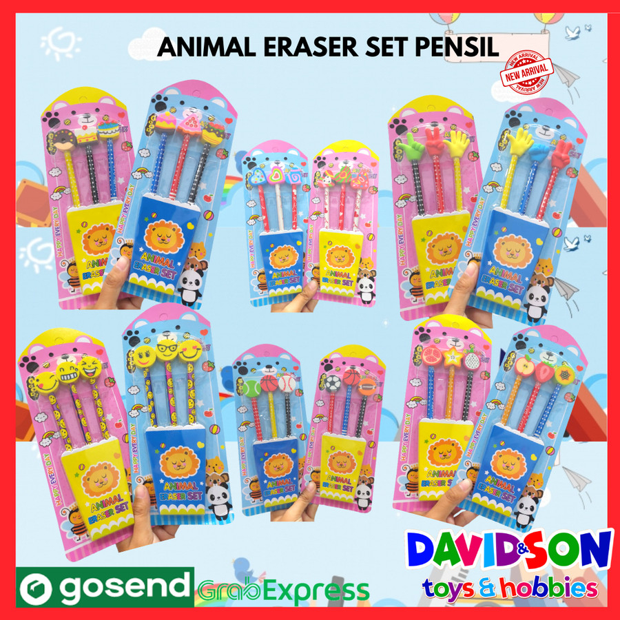 

STATIONERY ERASER WITH PENCIL / PENSIL KARAKTER / ALAT TULIS MURAH