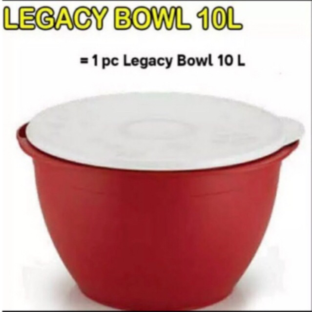 legacy bowl 10L merah ori tupperware