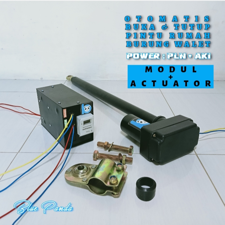 Otomatis buka dan tutup pintu rumah burung walet power pln dan aki