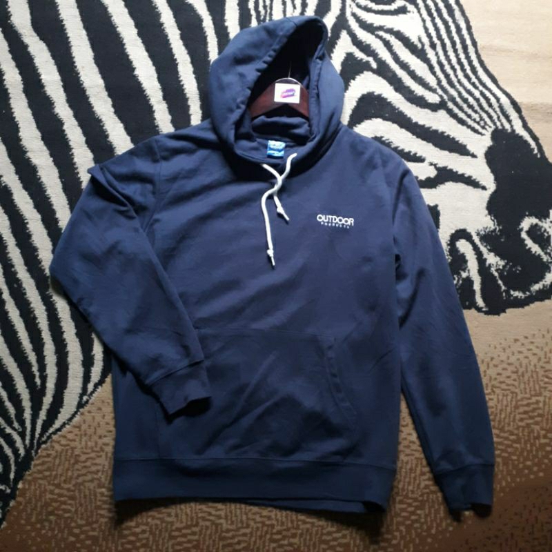 OUTDOOR HOODIE BASIC NAVY SECOND MURAH