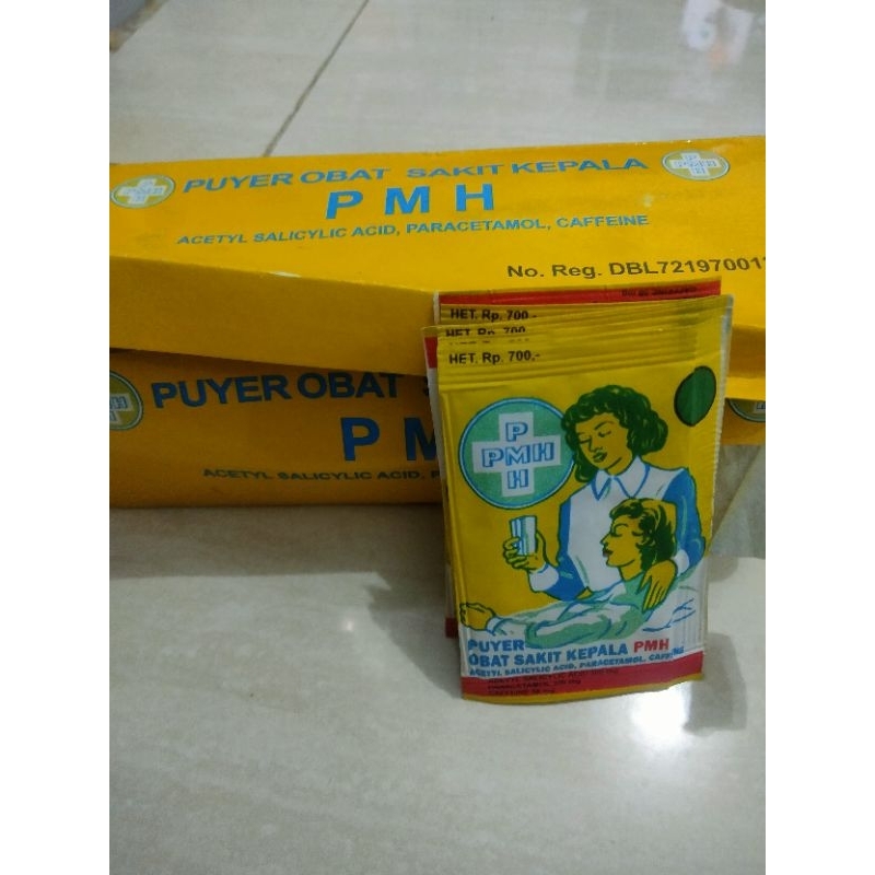 PMH puyer obat sakit kepala 1 pack(isi 12) Ecer