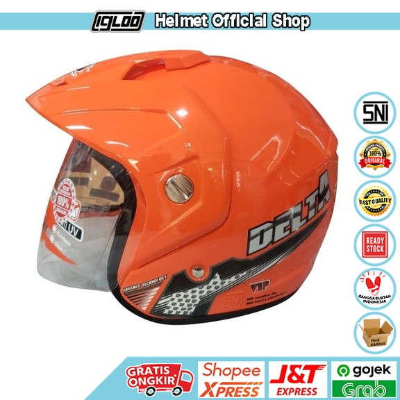 Helm GP Delta Stabillo Orange Half Face