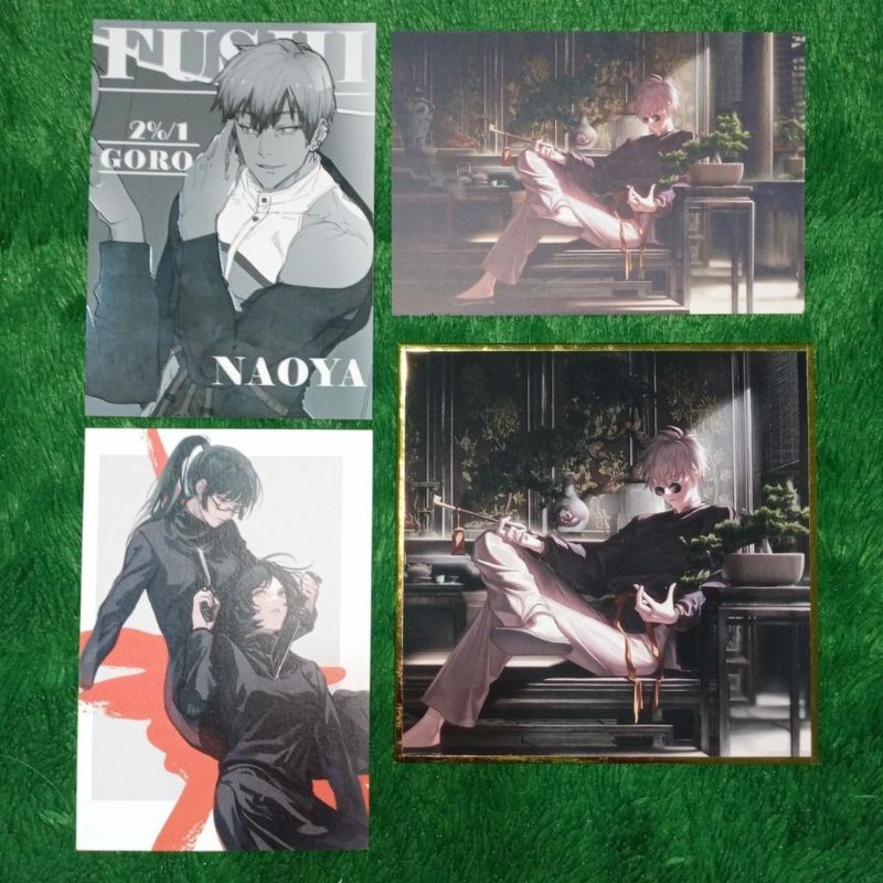 postcard post card pergepengan anime jujutsu kaisen gojo satoru naoya maki mai