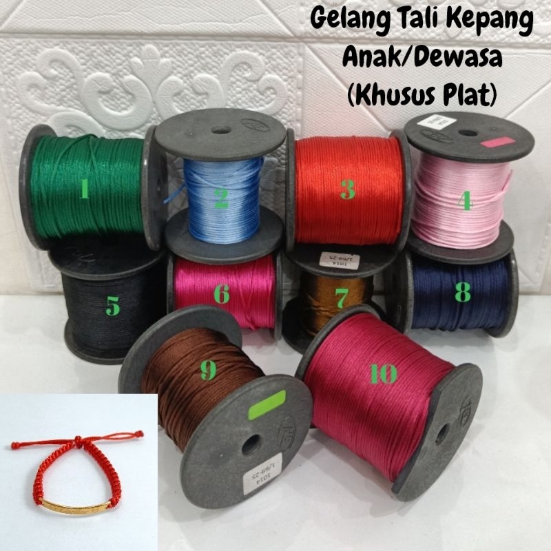 GELANG TALI ANYAM PLAT TANPA PLAT EMAS
