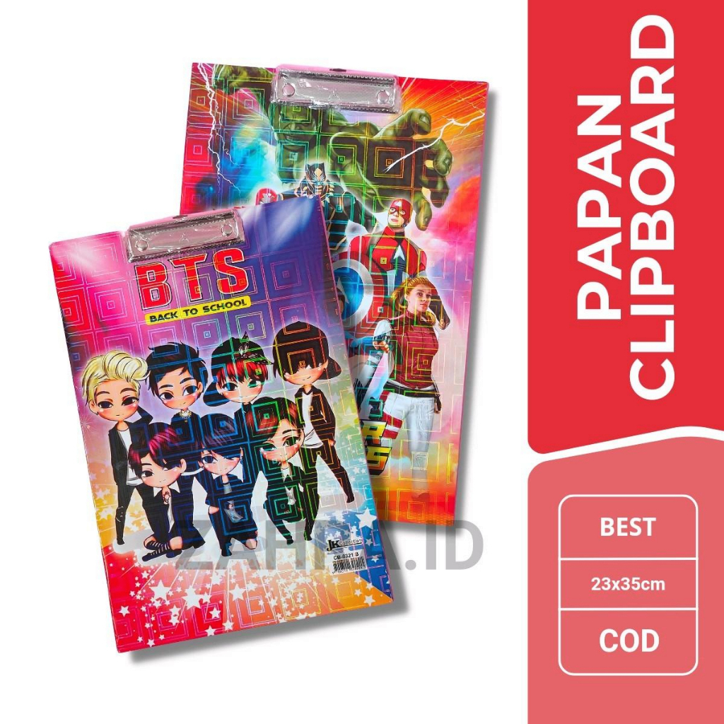 

Papan Clipboard Ujian Kayu Motif BTS Avengers Tulis stationery