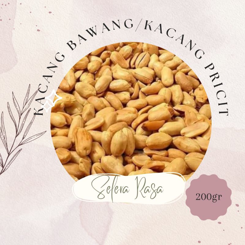 

Kacang Bawang/Kacang Pricit/Kacang Asin Gurih dan Renyah kemasan 2 ons