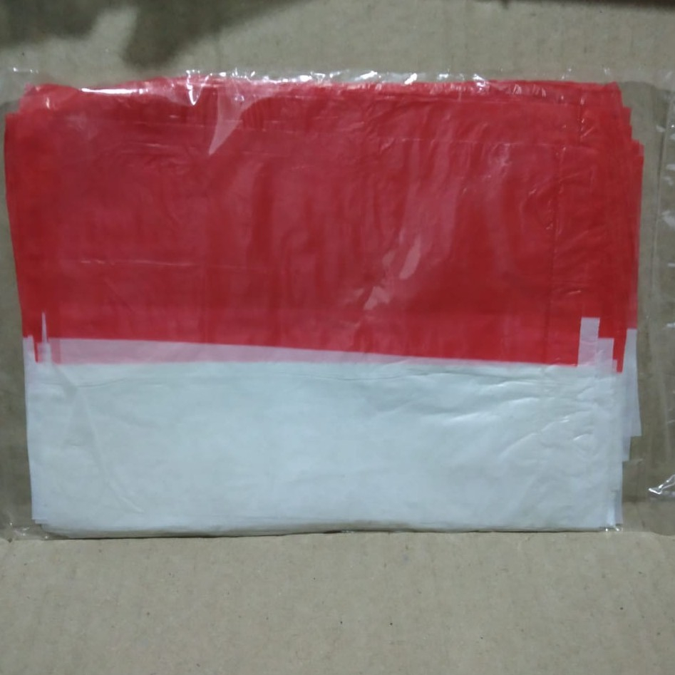 BENDERA MERAH PUTIH PLASTIK ISI 40LBR
