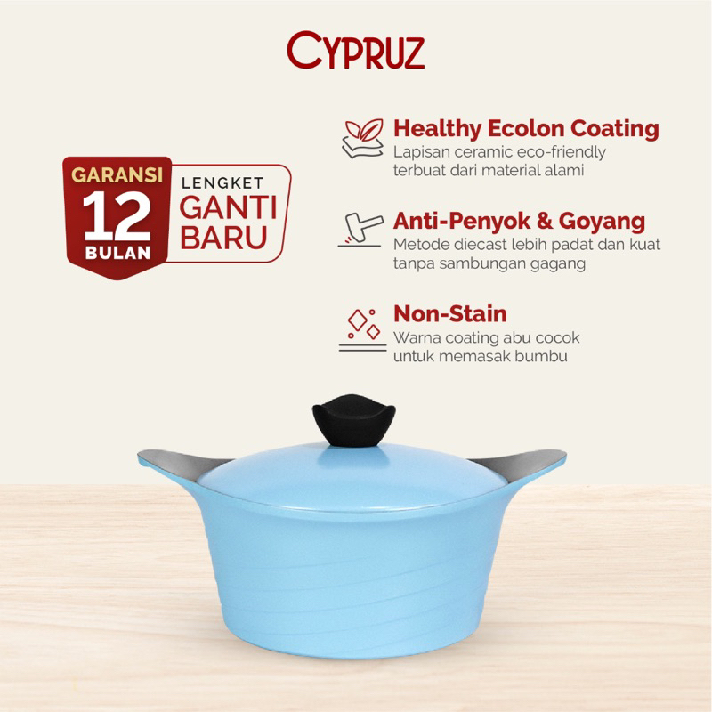 Cyprus Casserole Pan Anti Lengket Panci Mantap