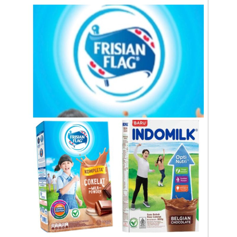 

Indomilk / Frisian flag/ Susu Bendera/ Susu Bubuk Instan Cokelat 800 g