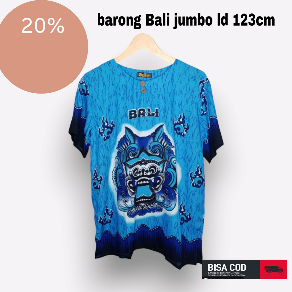 terbaru baju barong bali jumbo pria wanita ld 120 bahan katun kaos jumbo bali kaos santai jumbo