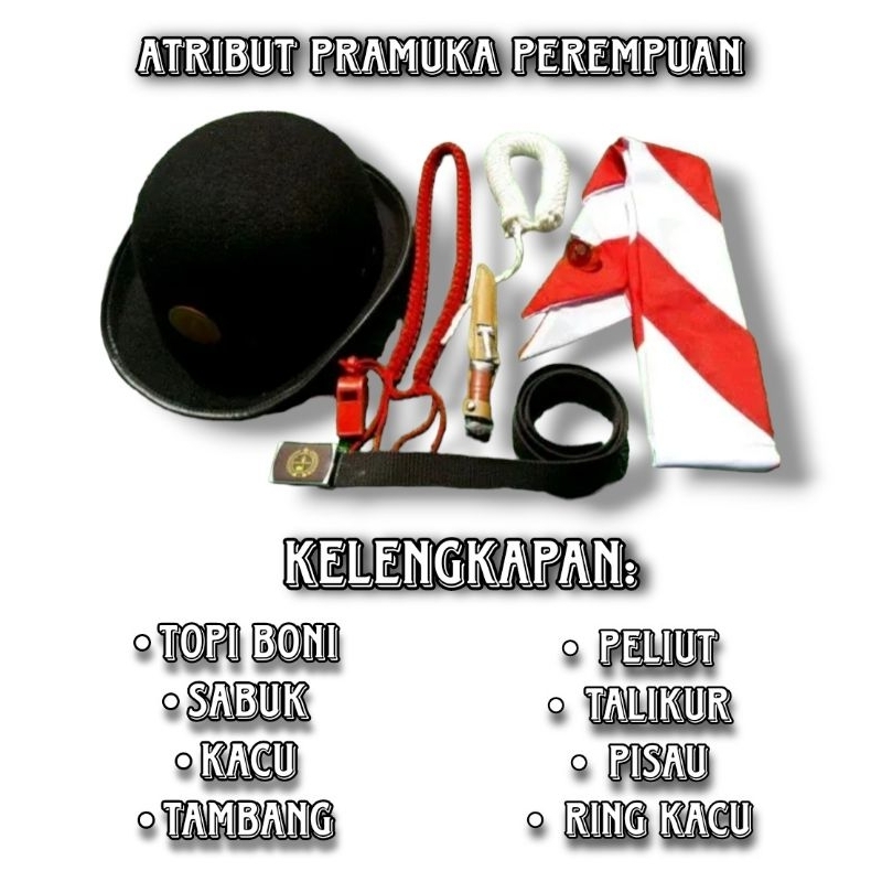 Atribut Pramuka penggalang perempuan sekolah SD kelas 1-6