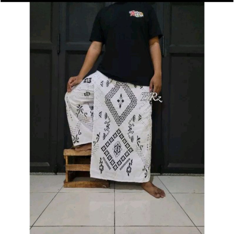 Sarung Celana Batik Motif Balimon Putih // SARUNG BATIK // SARUNG Dewasa