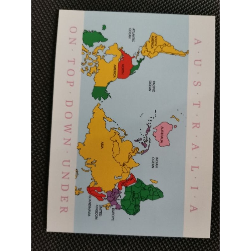 

kartu pos peta australia/australia map postcard
