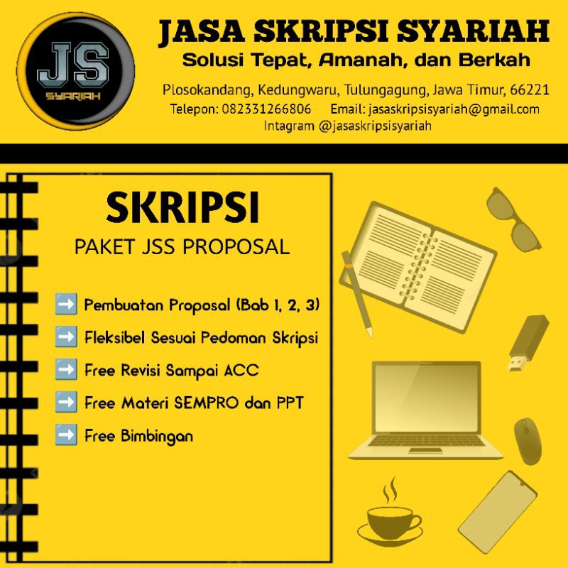 JSS Paket Proposal (Pembuatan proposal skripsi, tesis, disertasi bab 1, 2, 3 sesuai pedoman)