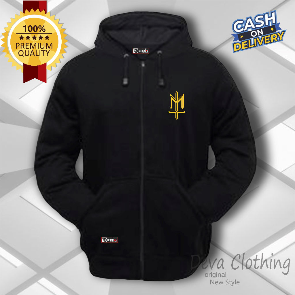 Jaket Sweater Hoodie resleting pria/wanita SABLON MATERNAL Hoodie Zipper polos M L XL XXL unisex bra