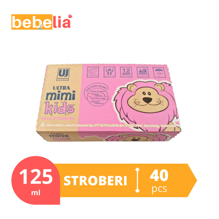 

Ultra Mimi Susu UHT Stroberi 125 ml isi 40 pcs