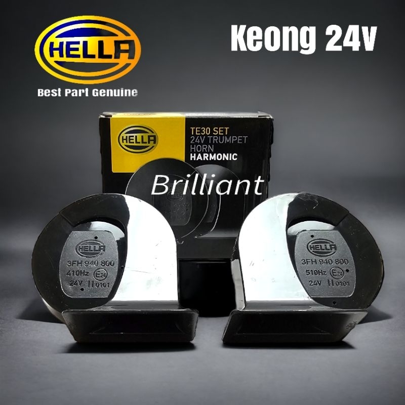 HELLA Original - Klakson Dobel Keong Khusus 24v Truk Pengguna 2 Aki