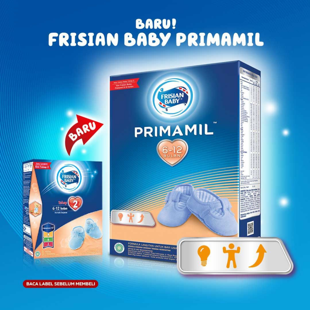 Susu Formula Bayi FRISIAN FLAG Baby Primamil Plain 6-12bln - 200gr / 360gr